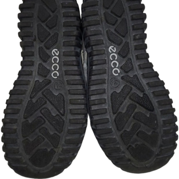 Ecco Childrens Grey blue Leather velcro Sneaker hiking shoes EU 28 USA 11 C - Picture 14 of 16